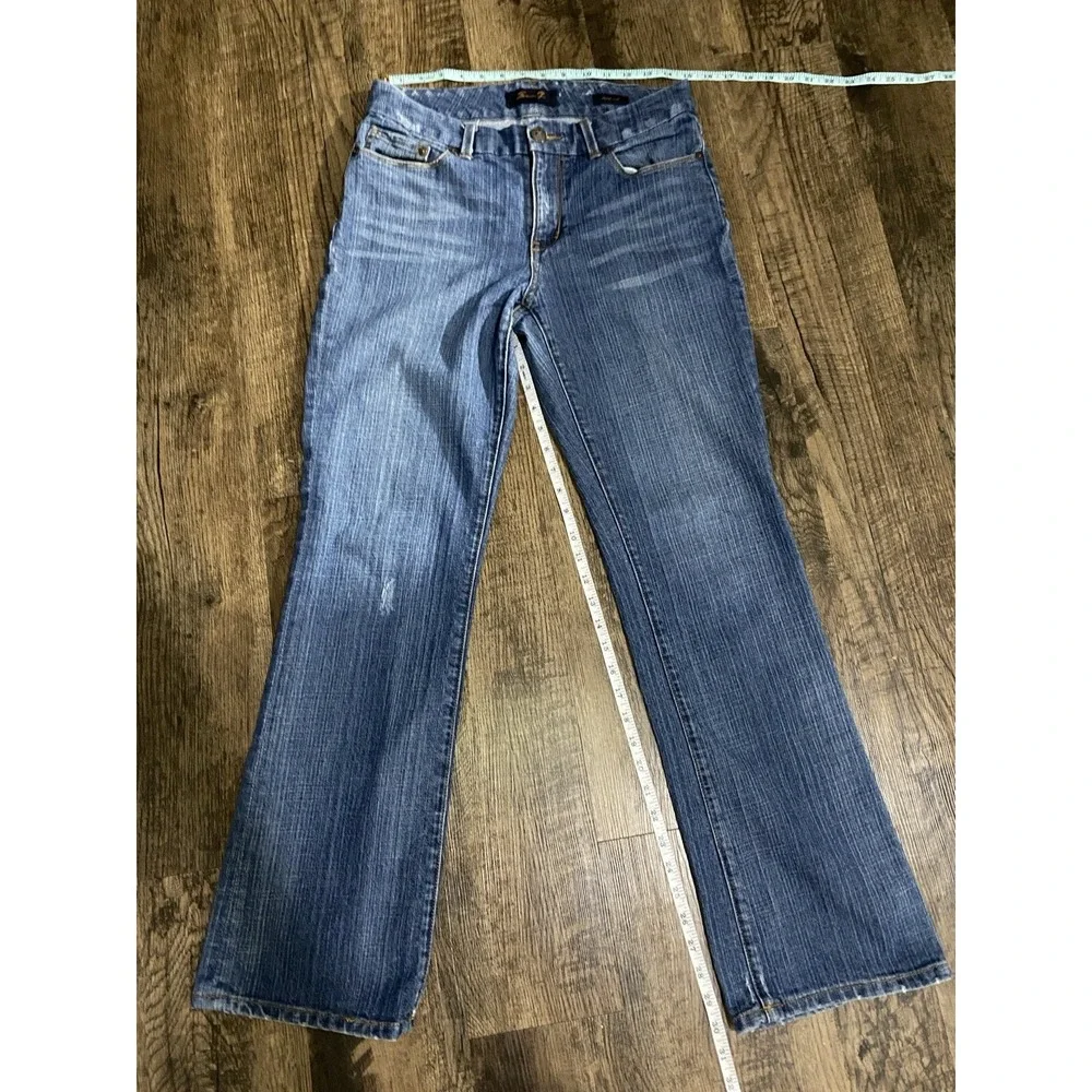 Seven 7 Women's Blue Bootcut Jeans Low Rise Light Wash Sz8‎ Denim Light